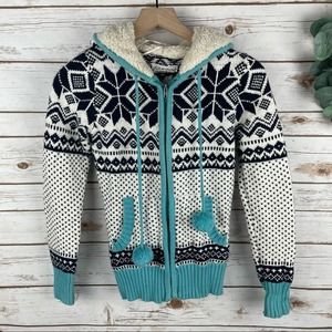 IF IT WERE ME Zip Up Hooded Sweater Winter Vibes Size XS